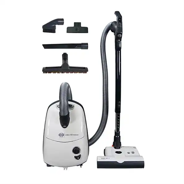 A picture of SEBO Airbelt E1 vs E3 - Which Canister Vacuum is Better for You? with Edison Vacuums