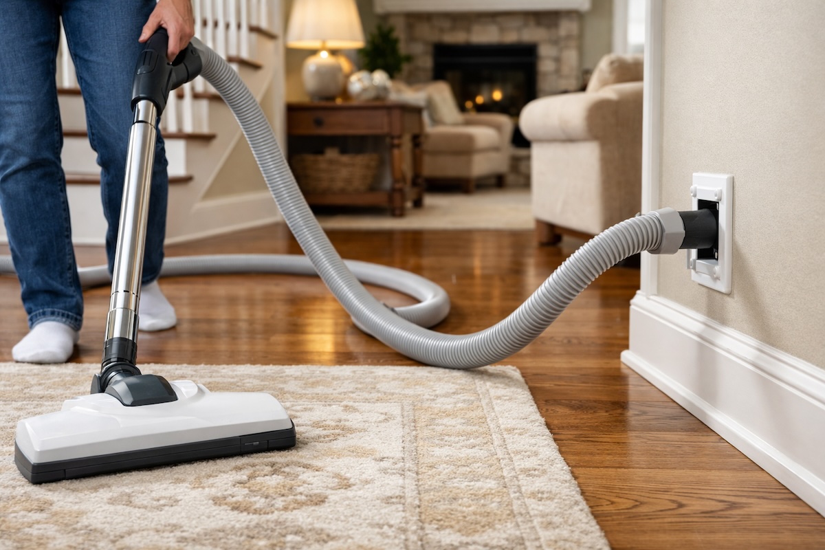 A picture of Central Vac vs. Upright Vacuum: Which Makes More Sense for Your Home? with Edison Vacuums