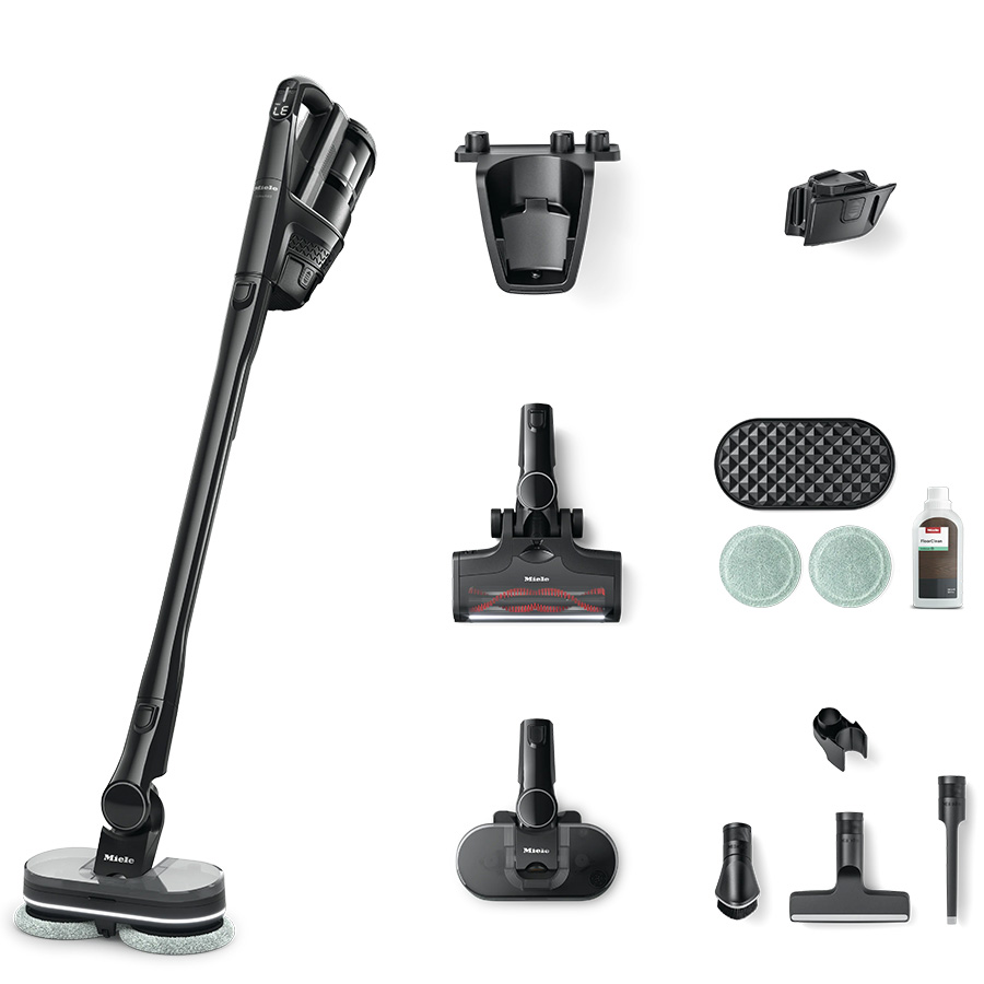 Miele Triflex HX3 Aqua Cordless Vacuum with Mop Attachment, Obsidian Black Miele Triflex HX3 Aqua Cordless Vacuum with Mop Attachment, Obsidian Black