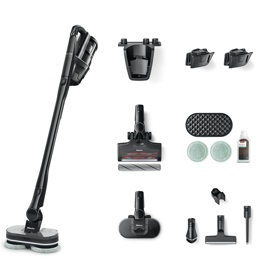 Miele Triflex HX3 Plus Aqua Cordless Vacuum & Mop, Obsidian Black Miele Triflex HX3 Plus Aqua Cordless Vacuum & Mop, Obsidian Black